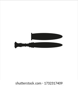 Gold Egyptian dagger. illustration for web and mobile design.