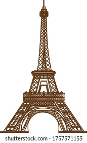 Gold Eiffel tower vector for sweet sixteen cards, party, girl, paris vintage monument