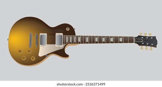 Modelo de Vetor de Guitarra Elétrica Ouro