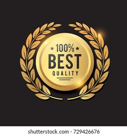 gold elegant badge vector for achievment 