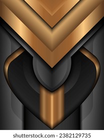 Gold Elegant Geometric Shape Abstract Style Background