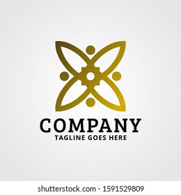 gold elegant logo. ornament elegant logo. elegant business logo. hotel logo vector.