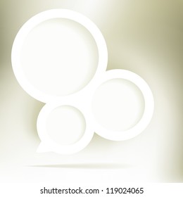 Gold elegant speech bubble. + EPS8 vector file