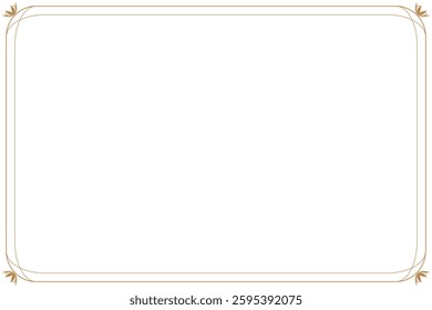 Gold elegant Vintage Border Frame with Ornate Corners. 42