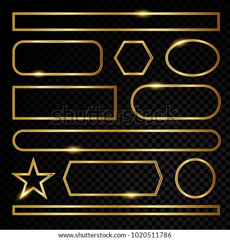 Gold elements symbol sign