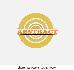 Gold emblem or abstract badge. Vector illustration