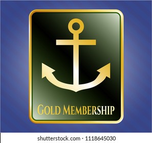  Gold emblem with anchor icon and Gold Membership text inside