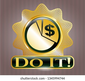  Gold emblem or badge with chart icon and Do It! text inside