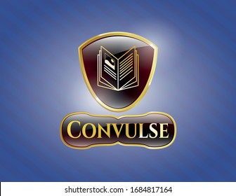  Gold emblem with book icon and Convulse text inside