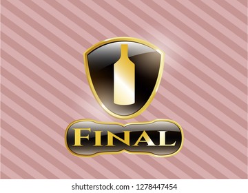  Gold emblem with bottle icon and Final text inside