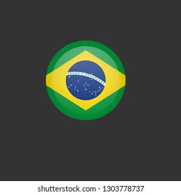 gold emblem with brasil flag