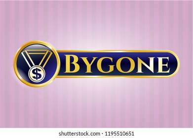  Gold emblem with business award icon and Bygone text inside