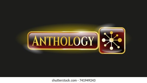  Gold emblem with business network icon and Anthology text inside