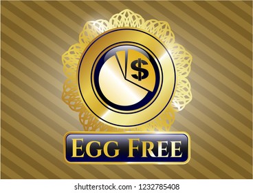  Gold emblem with chart icon and Egg Free text inside