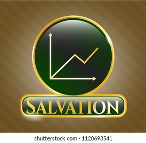 Gold emblem with chart icon and Salvation text inside