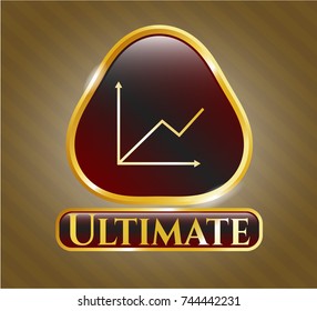  Gold emblem with chart icon and Ultimate text inside