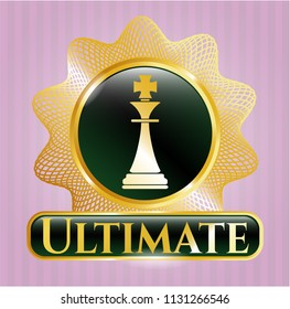  Gold emblem with chess king icon and Ultimate text inside