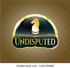  Gold emblem with chess knight icon and Undisputed text inside
