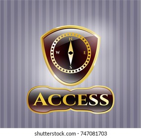  Gold emblem with compass icon and Access text inside