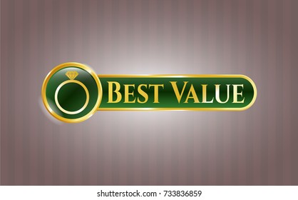  Gold emblem with diamond ring icon and Best Value text inside