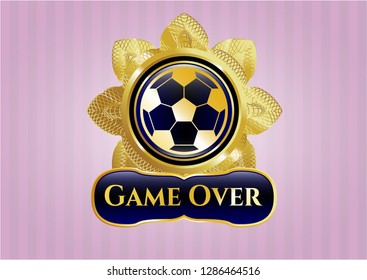  Gold emblem with football ball icon and Game Over text inside