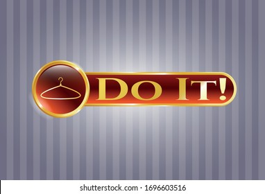  Gold emblem with hanger icon and Do It! text inside