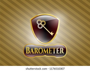 Gold emblem with key icon and Barometer text inside