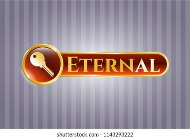  Gold emblem with key icon and Eternal text inside