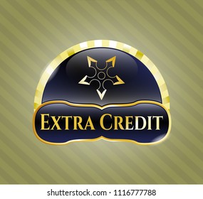  Gold emblem with ninja star icon and Extra Credit text inside