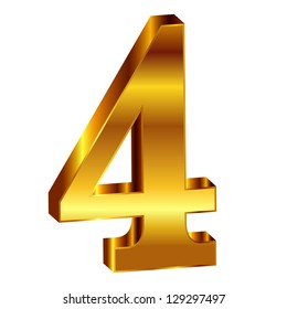 Gold emblem number 4