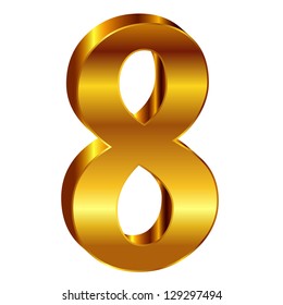 Gold Emblem Number 8 Stock Vector (Royalty Free) 129297494 | Shutterstock