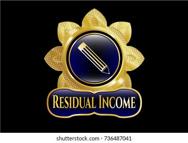  Gold emblem with pencil icon and Residual Income text inside