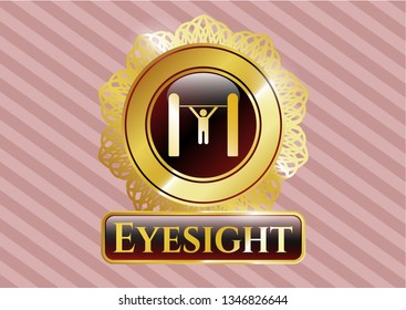  Gold emblem with pull up icon and Eyesight text inside