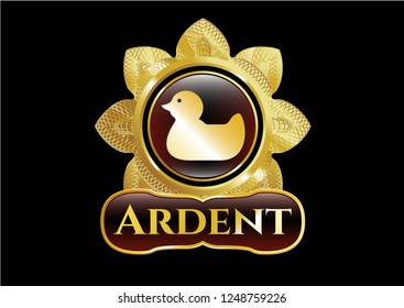  Gold emblem with rubber duck icon and Ardent text inside