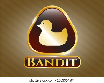  Gold emblem with rubber duck icon and Bandit text inside