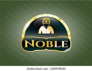  Gold emblem with thief icon and Noble text inside
