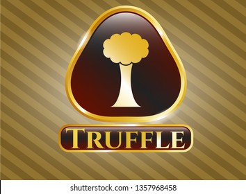  Gold emblem with tree icon and Truffle text inside