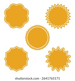 Gold Emblem Vector Pack, Blank Award Labels Stamp Shapes.