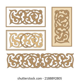 GOLD EMBROIDERY FOR LITURGICAL CLOTHES AND SACRED CEREMONIES. SACRED CATHOLIC SYMBOLS IN ANCIENT STYLE WITH GOLDEN DECORATIONS 