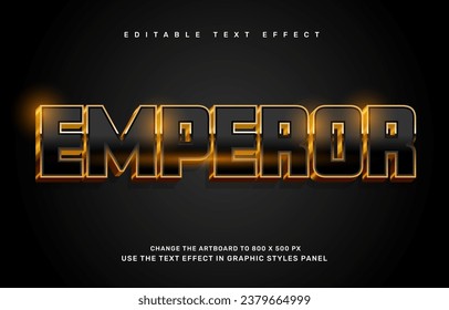 Gold emperor editable text effect template