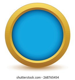 Gold empty icon on a white background. Vector illustration