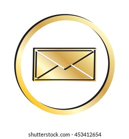 Gold Envelope Letter Icon