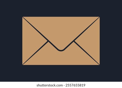 gold envelope on black background- vector illustration
