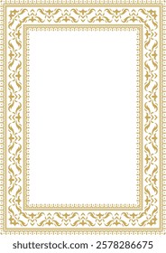 Gold ethnic frame border ornament.