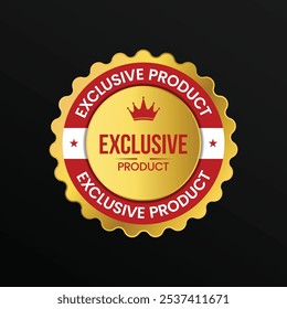 Gold Exclusive Exclusive Round Sign.