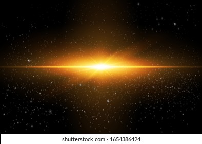 gold explosion galaxy background. Vector abstract