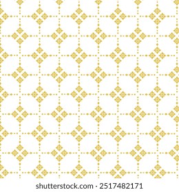 Gold fabric pattern on white background suitable for clothing, tile floor, natural background.