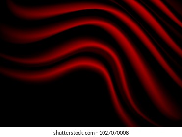 Gold fabric silk wave with black blank space luxury background vector illustration.