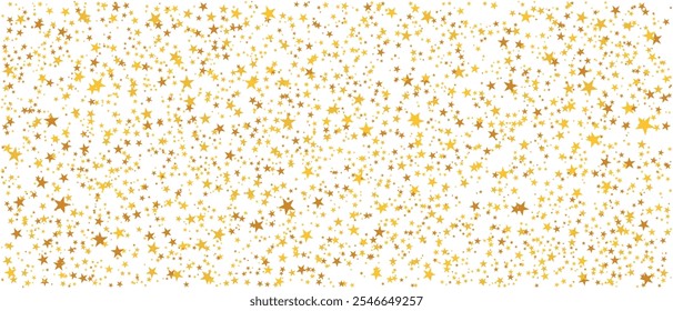 Gold falling down confetti background. Repeated golden dotted glitter pattern. Yellow, orange and golden dots wallpaper