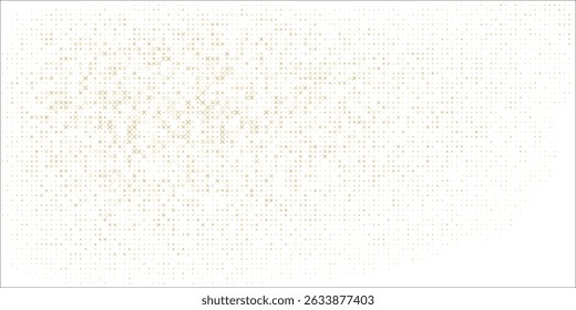 Gold falling down confetti background. Repeated golden dotted glitter pattern. Yellow, orange and golden dots wallpaper.
